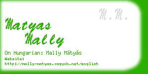 matyas mally business card